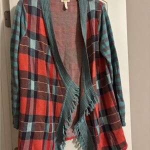 Matilda Jane Teal and Dark Salmon Knit Cardigan